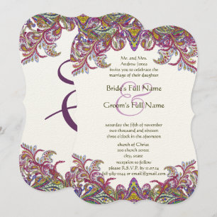 Faire-part de mariage jaune vert et rose