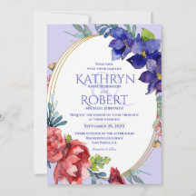 Faire-part de mariage | Joyeux aquarelle florale