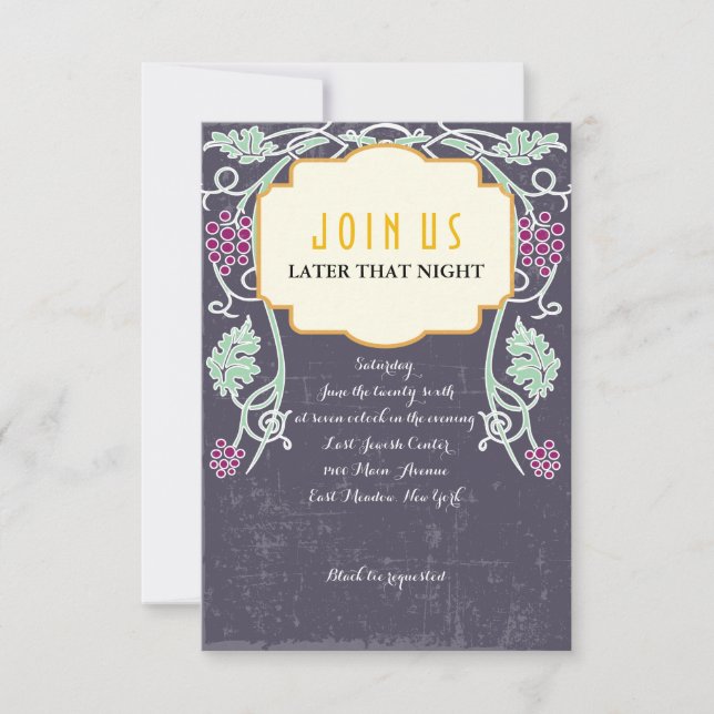 Faire-part de mariage juif vintage (Devant)