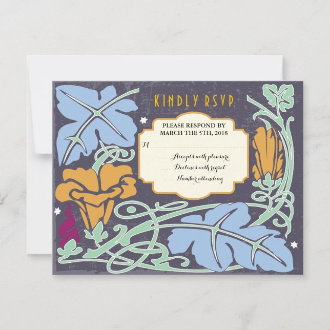 Faire-part de mariage juif vintage (Devant)