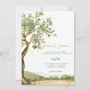Faire-part de mariage juive d'olivier