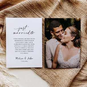 Faire-part de mariage « Juste Mariés » Modèle de