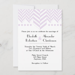 Faire-part de mariage Lavande blanche