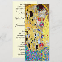 Faire-part de mariage ; Le baiser de Gustav Klimt