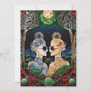 Faire-part de mariage lesbien