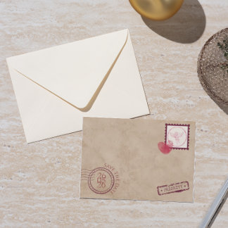 Faire-part de mariage Lettre d'amour