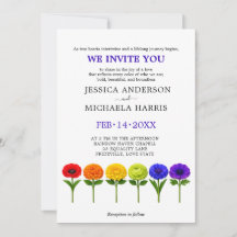 🌈 Faire-part de mariage LGBT Flourir ensemble