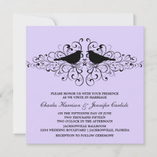 Faire-part de mariage Lilac Inséparable