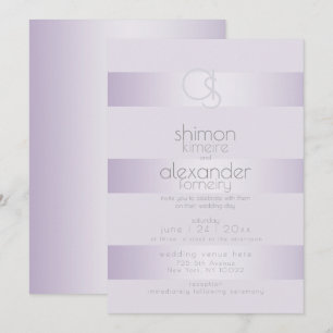 Faire-part de mariage Lilac Shimmer Striogramme