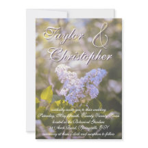 Faire-part de mariage lilas