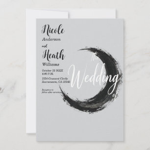Faire-part de mariage Lune Croissante Minimale