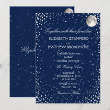 Faire-part de mariage | Lune de nuit étoilée