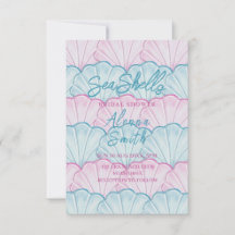faire-part de mariage magique coquillages