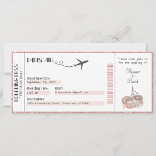 Faire-part de mariage, Mariage fixe, Paris