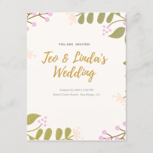 Faire-part de mariage/ Mariage moderne Invitati