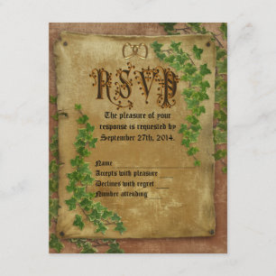 Faire-part de mariage médiéval RSVP