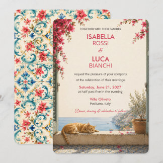 Faire-part de mariage Mediterranean Escape | Rivie