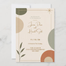Faire-part de mariage Mid-Century Modern