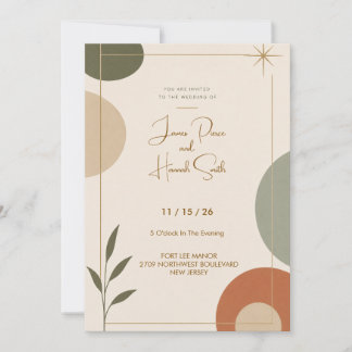Faire-part de mariage Mid-Century Modern