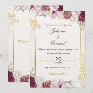 Faire-part de mariage minimal chic