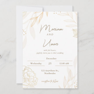 Faire-part de mariage minimal chic – Modèle modifi