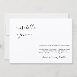 Faire-part de mariage minimaliste