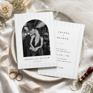 Faire-part de mariage minimaliste avec photo d'arc