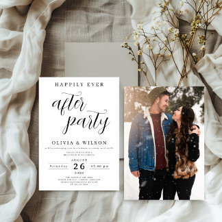 Faire-part de mariage minimaliste avec photo simpl