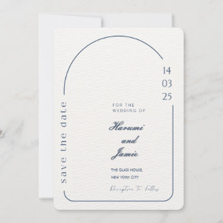 Faire-part de mariage minimaliste beige - Arch Des