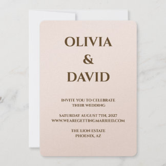 Faire-part de mariage minimaliste | Blush & Champ 