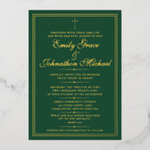 Faire-part de mariage minimaliste chrétien orné de