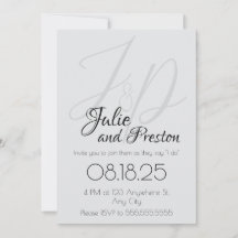 Faire-part de mariage minimaliste classique