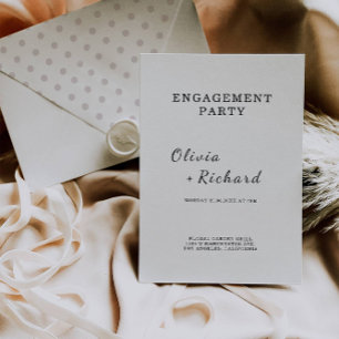 Faire-part de mariage minimaliste de la partie d'e