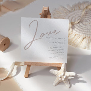 Faire-part de mariage minimaliste de script d'amou