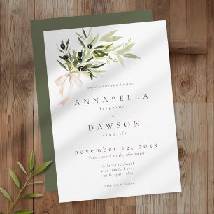 Faire-part de mariage minimaliste élégant à branch
