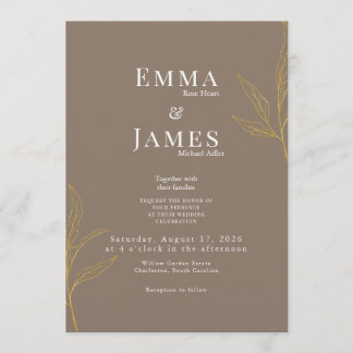 Faire-part de mariage minimaliste élégant | Modern
