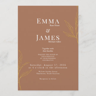Faire-part de mariage minimaliste élégant | Modern