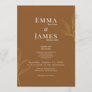 Faire-part de mariage minimaliste élégant | Modern