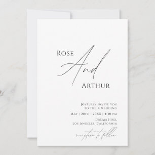 Faire-Part de Mariage Minimaliste Fantaisiste