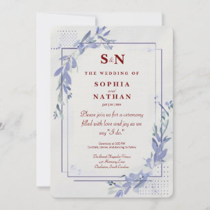 Faire-part de mariage minimaliste moderne