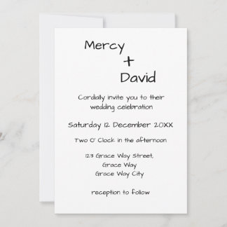 Faire-part de mariage minimaliste moderne boho