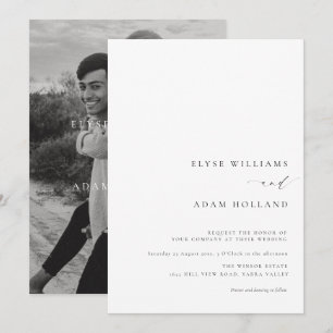 Faire-part de mariage minimaliste moderne d'Ellesm