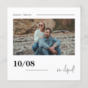 Faire-part de Mariage Minimaliste Moderne Photogra