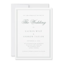 Faire-part de mariage minimaliste moderne Sage Gre