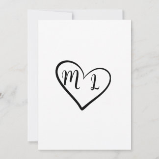 Faire-part de mariage minimaliste "Nous avons dit