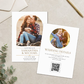 Faire-part de mariage minimaliste Photo Arche
