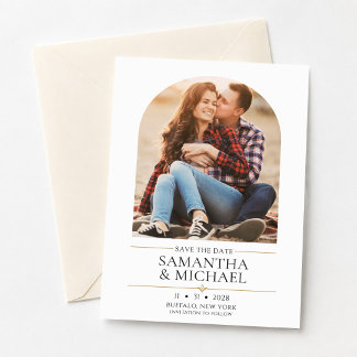 Faire-Part de Mariage Minimaliste Photo Arche Mode