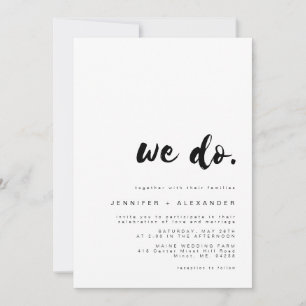 FAIRE-PART DE MARIAGE minimum SAMMI "We Do"