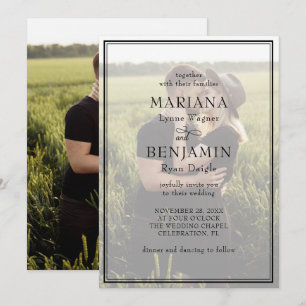Faire-part de mariage moderne 2 photos