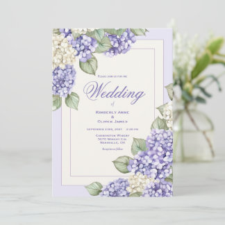Faire-part de mariage moderne aquarelle violette f